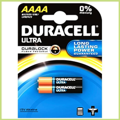 Duracell Pacote com 2 baterias alcalinas Ultra M3 Quart (AAAA/MN2500)