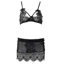 Womens Glitter for Rhinestone Floral Lace Lingerie Bra Mini Skirt Glitter Underw