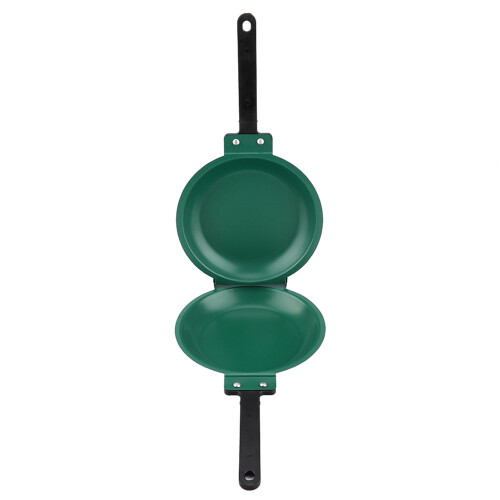 Double Side Titanium Steel Coating Flip Frying Pan 1