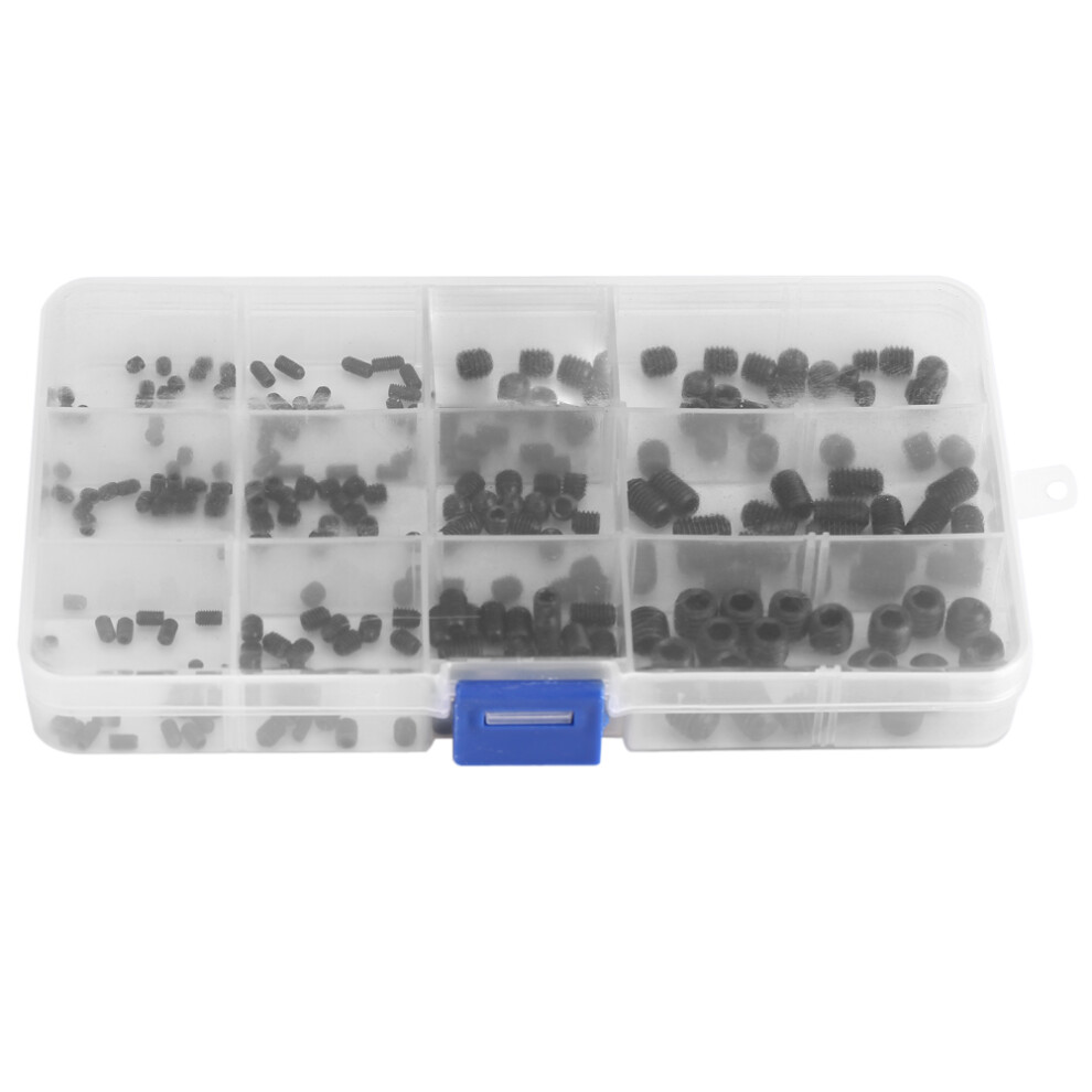 240Pcs Carbon Steel Hex Screw Set Grub Screws 9387669487306