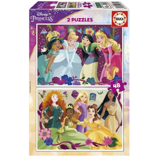 Puzzle 2X48 Pezzi: Principesse Disney