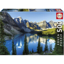 Puzzle - EDUCA - Lago in Alberta - 500 pezzi - Paesaggio - 48x34 cm - Per bambini a partire dai 10 anni