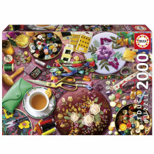 Puzzle - EDUCA - La Tavola da Cucito - 2000 pezzi - 96x68 cm - A partire da 15 anni