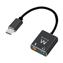 Câble de áudio USB - Ewent - EC1645 - 3,5 mm - Comprimento 0,15 m - Entrada jack para microfone