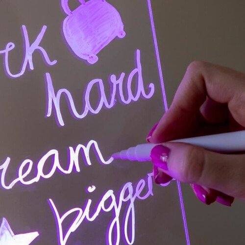 Tableau de Notes et Messages LED - Lemo InnovaGoods - Réutilisable - 16 couleurs - Télécommande - 10 LED 2