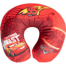 Cuscino da viaggio cervicale - DISNEY - Cars - Tessuto in poliestere - Dimensioni 27x23x9 cm - Rosso