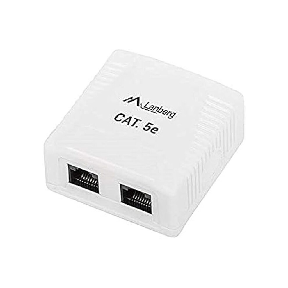 Lanberg Cat.5E Superficie Rosette Utp 2X Prende Il Bianco RJ45-image