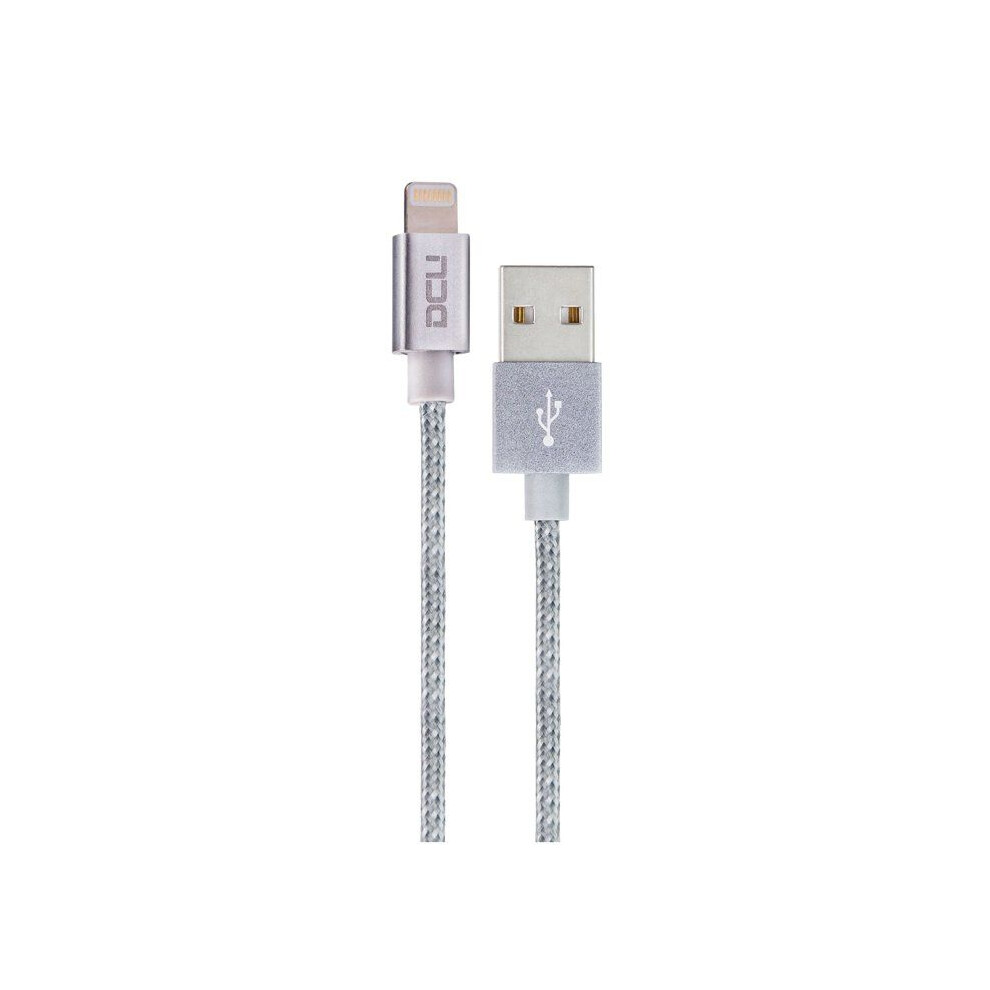 Dcu Tecnologic Cavo Caricabatterie Cavo Lightning Approvato Apple Inc. Usb 2.0 Compatibile Con Iphone, Ipad, Ipod Alluminio 1M Argento