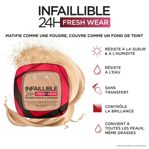 L’Oréal Paris L'Oréal Paris Infaillible 24H Poederfundament 40 Cachemere 9g 1