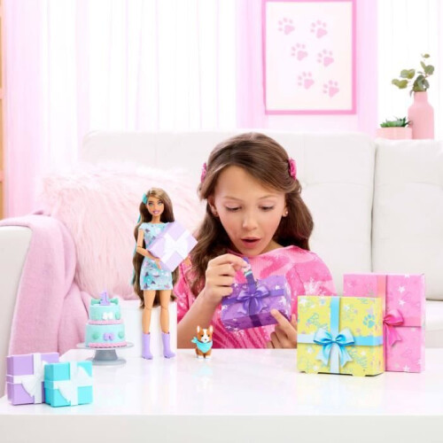 Barbie BARBIE-Party unboxter blauer Hund - JFG72 1