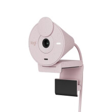 Webcam - Full HD 1080p - Logitech - Brio 300 - Microfone integrado - Rosa