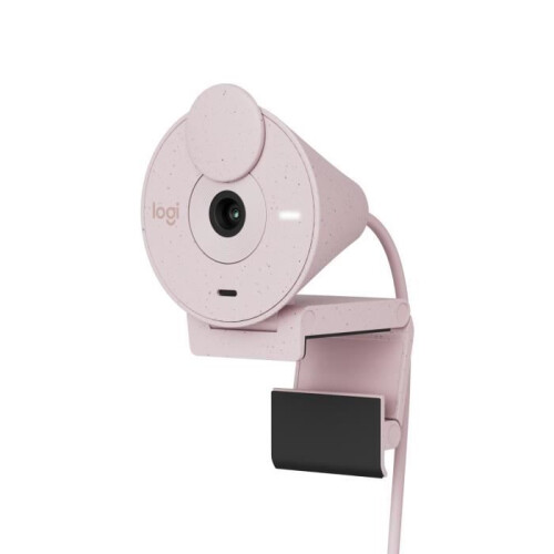 Logitech Webcam - Full HD 1080p - Logitech - Brio 300 - Microfone integrado - Rosa