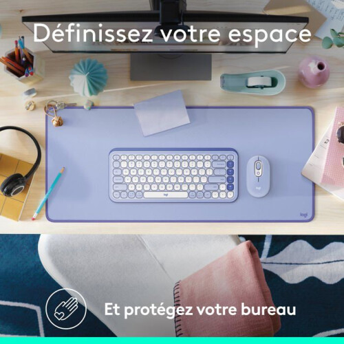 Logitech Tappetino per mouse - Logitech - Desk Mat Studio Series - Lilla - Elegante - Funzionale 2