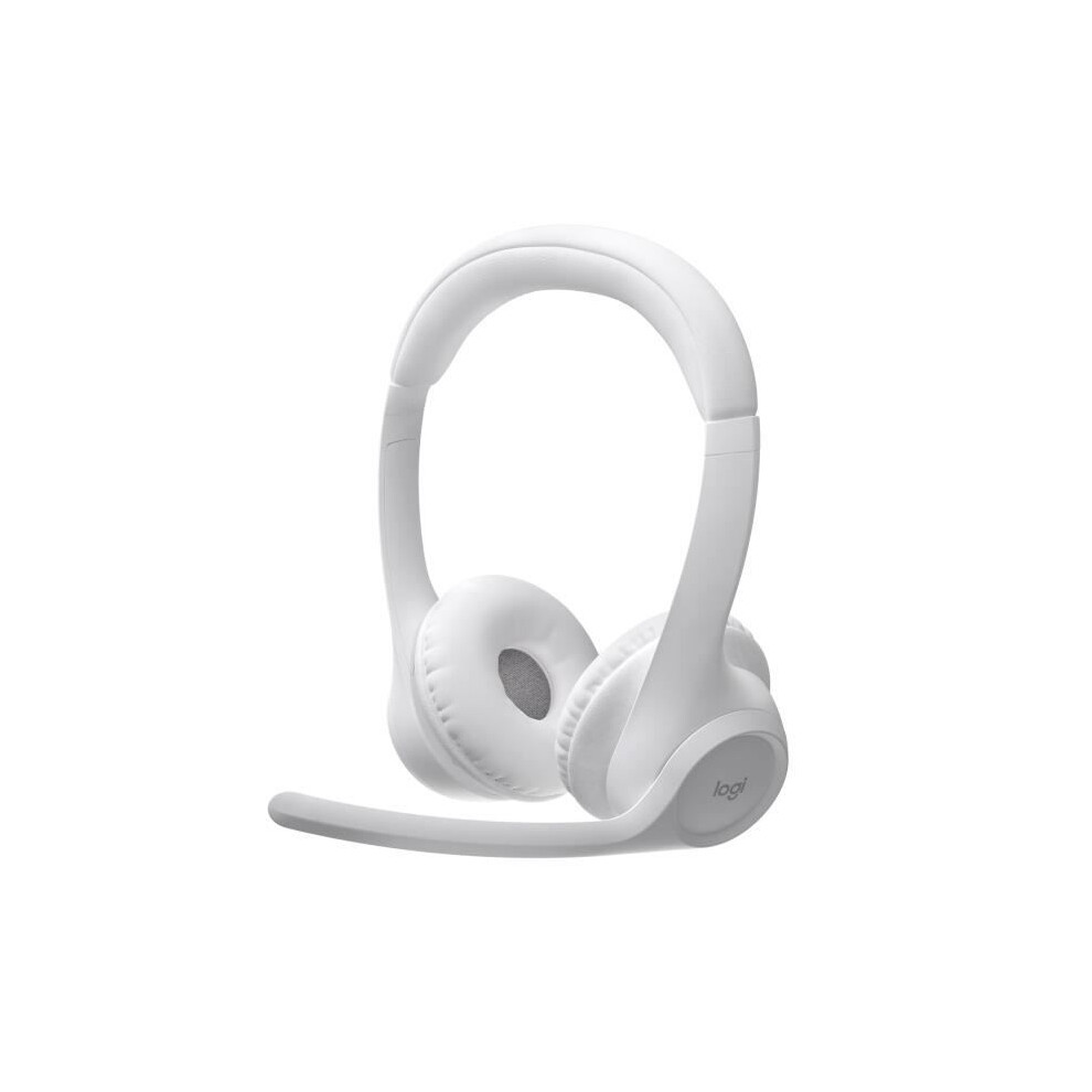 Logitech White Headset - Wireless - Zone 300 - Bluetooth - Anti-Interference