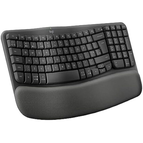 Logitech Clavier Ergonomique - LOGITECH - Wave Keys - Graphite - Espagnol QWERTY - Sans Fil
