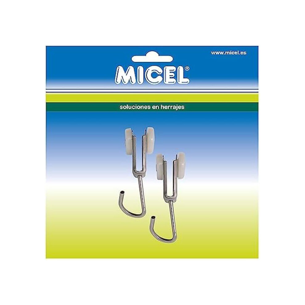 Micel - 92576 - Puleggia Per Profilo Guida Pergolato, 2 Pezzi, Per Cuscinetti Esterni, Finitura In Acciaio Inossidabile, 18,5 X 17 X 60 Mm-image