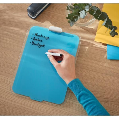 Table easel - LEITZ - Cosy - Blue - Compact A4 format - Ultra-erasable surface 2