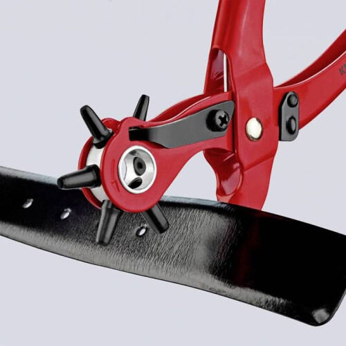 Knipex KNIPEX Lochzange 220mm 9070 - Löcher in Leder, Textil oder Kunststoff ausschneiden