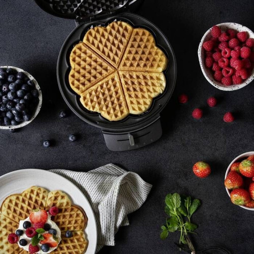 Princess Princess Waffle Maker Deluxe 5 waffles 1200 W prateado e preto 1