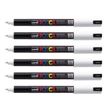 Confezione di 6 Pennarelli a punta calibrata extra-fine pc1mr 0,7mm bianco