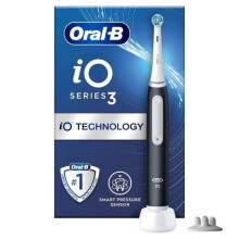Elektrische Zahnbürste - ORAL-B - IO3 Matt Schwarz - 3D Oszillo-Rotationen/Pulsationen - Mit Akku