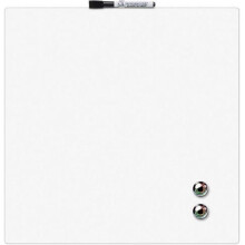 Quadro magnético quadrado - NOBO - 360x360 mm - Branco - Apagável a seco - Inclui: ímãs e marcador