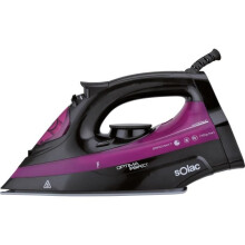 SOLAC New Optima Pro -PV2114 Ferro a vapor - 2600 W - Base de cerâmica - Preto e rosa