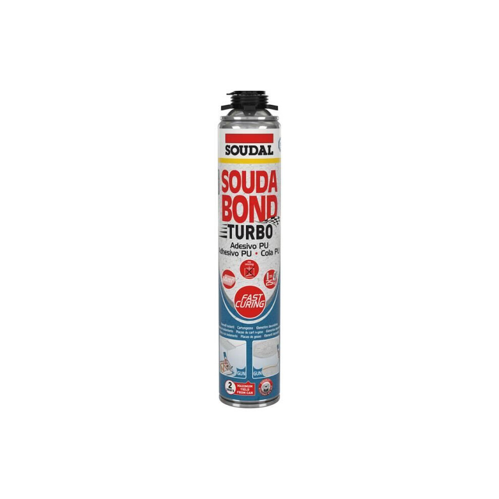 Espuma Adhesiva Turbo Soudabon Turbo Pistola 750Ml Soudal-image