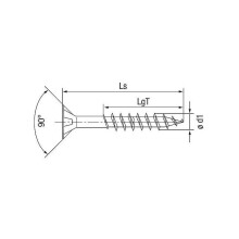 Vis à bois - SPAX - Tête fraisée - Empreinte Torx - Acier zingué - Lot de 100