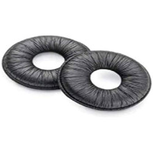 Hoofddoekjes voor headset - PLANTRONICS - 80355-01 - Zwart kunstleer - Set van 2 - Duurzaam comfort