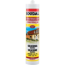 Silicone - Soudal - Construction - 300ml - Transparent - Élastique et résistant aux UV