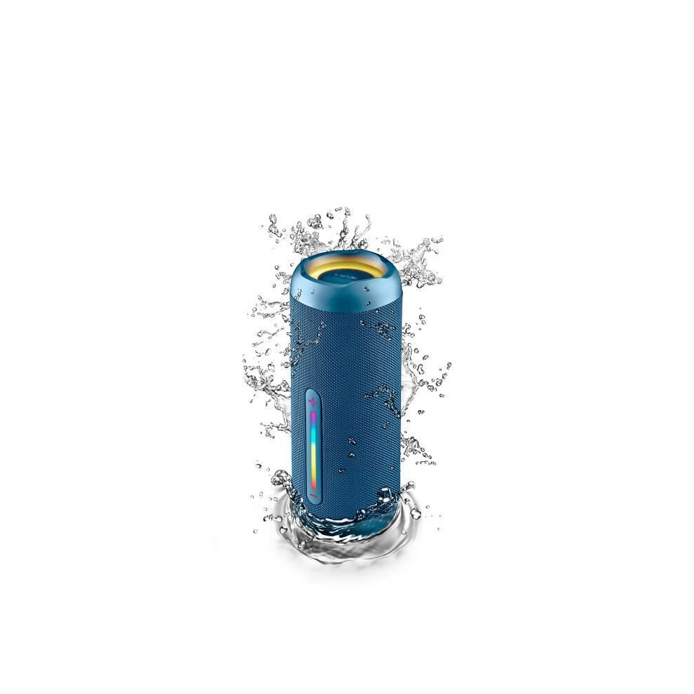 NGS Roller Furia 2 Blue – tragbarer Bluetooth 5.3-Lautsprecher, 30 W, IPX7-Wasserdicht, RGB-Lichter, True Wireless TWS, USB, 9-Stunden-Akku, Blau - Bild 7