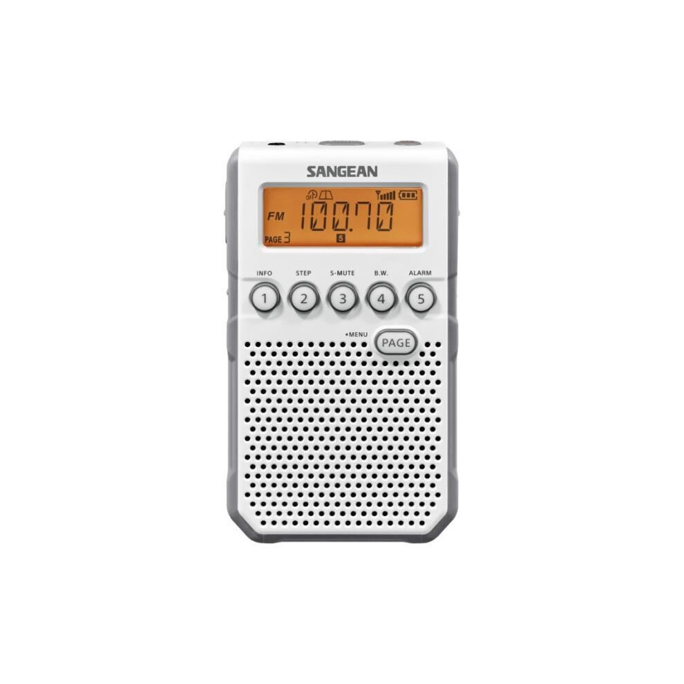 Sangean Weiß Dt-800 White Digital Radio Pocket Am Fm Mit Rds Lcd Display Wiederaufladbare Batterie - Image 3