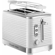 Torradeira - RUSSELL HOBBS - Inspire Branca - 1050 W - Fendas extra largas - Tecnologia Lift’n Look, reaquecer, descongelar
