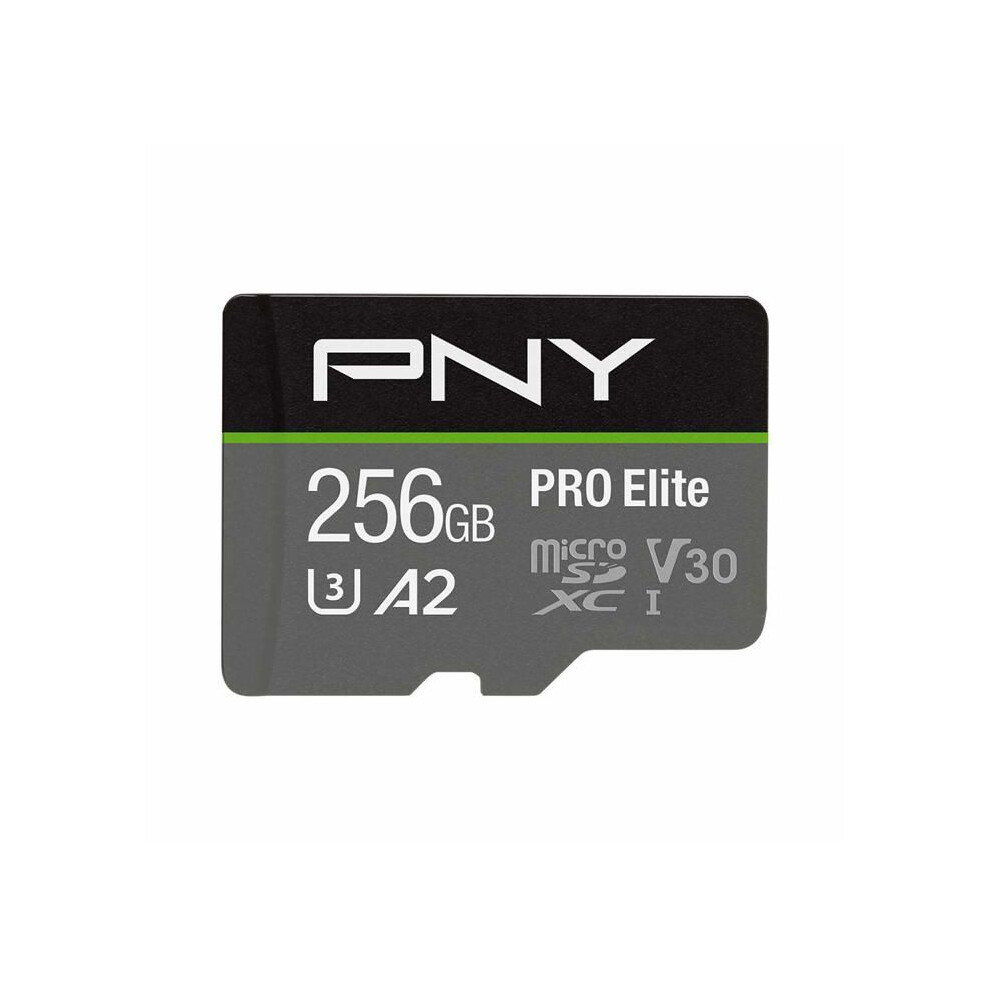 Pny Pro Elite 256 Gb Flash Memory Card - A2 / Video Class V30 / Uhs-I U3 / Class10 - Microsdxc Uhs-I 751492639062