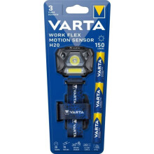 Frontale-VARTA-Work Flex Bewegungsmelder H20-150lm-Hands-Free Einschalten-8 Lichtstufen-IP54-3 AAA-Batterien enthalten