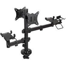 Verstelbare Tafelstandaard - TOOQ - TQPM0002 - 2 Schermen 17-32" - Printer - Terminal met Lezer