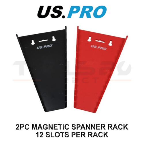 us pro US PRO Tools 2pc Magnetic Spanner Rack - 12 Slots Per Rack 7233