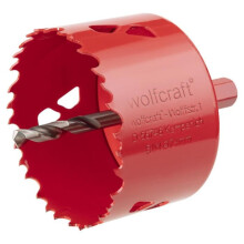 wolfcraft - BiM Multi Material Hole Saw - Diameter 74 mm - Cutting depth 40 mm, Centering Drill - ref. 5475000