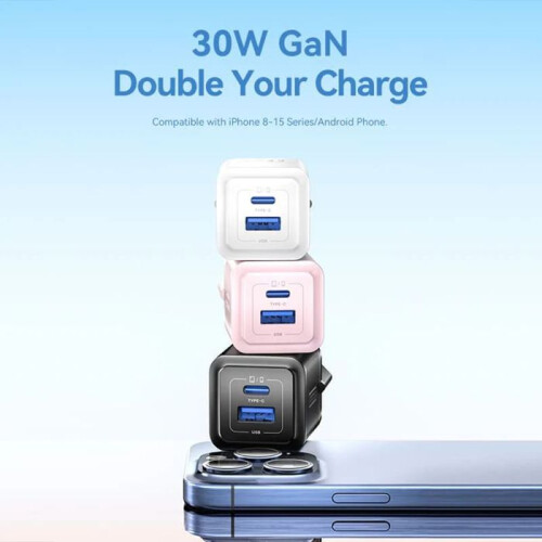 Vention Charger 1x USB-A 1x USB-C GaN 30W 2