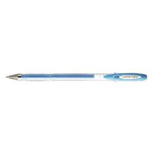 Roller encre gel - UNIBALL - Signo UM120AC - Pointe Moyenne - Bleu Pastel - Non rechargeable