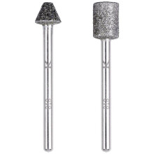 Wolfcraft 5989000 Jeu de goupilles de ponçage diamantées, cylindriques et coniques, 2 pièces 1 set