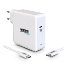 Laptoplader en voedingskabel Urban Factory LAADER 100 W USB-C GAN ECO - VRIENDELIJK voor het milieu
