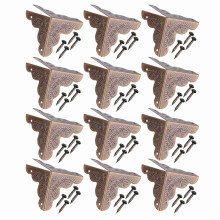 12pcs Wooden Box Jewelry Gift Case Corner