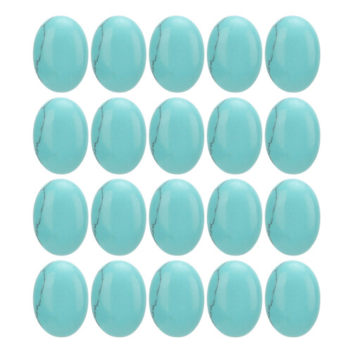 20PCS Natural Oval Flat Back Cabochons 18x13mm Egg 1