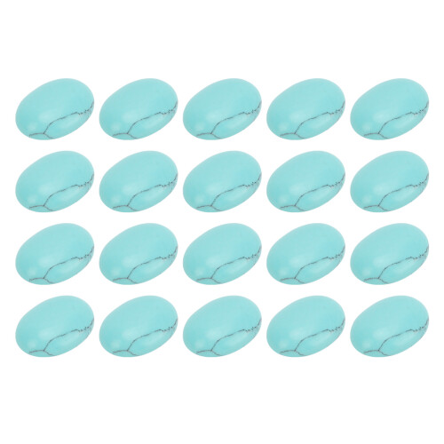 20PCS Natural Oval Flat Back Cabochons 18x13mm Egg 2