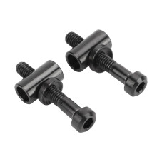 2 piezas de tornillo de tija de aleación de titanio M5x30mm negro