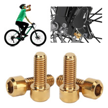 RISK 4 Stück MTB Bremsenschrauben M6x16mm Gold Titanium