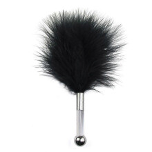 Feather Tickler Whip Crop Chat Up Toys Teasing Sexy Spanking Slapper Love Couples Lovers (Black)