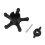 12V/24V 2-Blatt Kunststoffpropeller Schwarz 14,6 cm 4